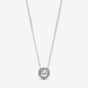Pandora Sterling Silver Round Halo Necklace